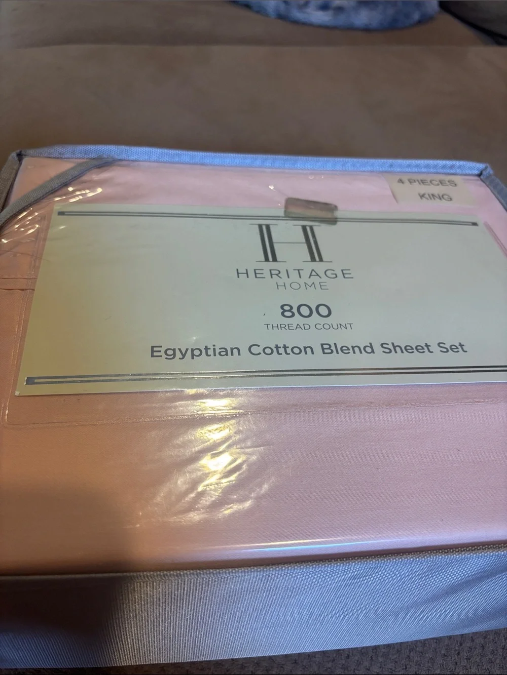 Blush Pink King Sheet Set 800TC Egyptian Cotton Blend Soft Deep Pocket